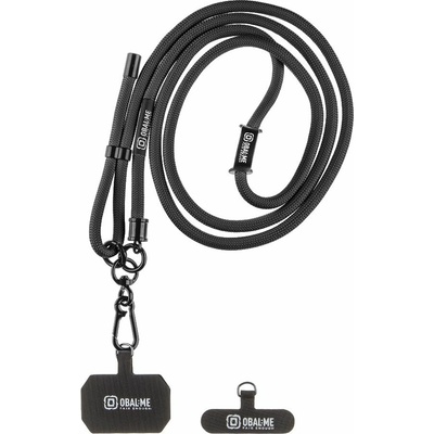 Popruh OBAL:ME NeckTag na Telefon Black 143795