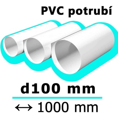 Mikawi Kulaté ventilační potrubí d100 mm (vnější 104 mm) délka 1000 mm 59-0148