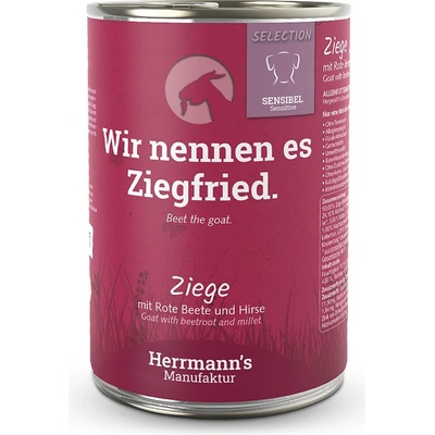 Herrmann's Kozí s červenou řepou a jáhly 400 g