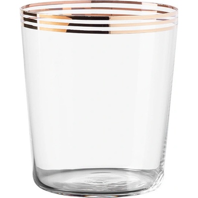 Cent Poháre Tumbler s tromi pruhmi v zlatej farbe 21st ury Glas 6 x 440 ml
