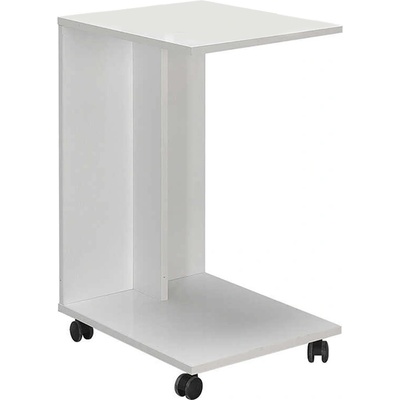 TopMebel Помощна маса C- Shaped TopMebel в бял гланц 35x45x65cm