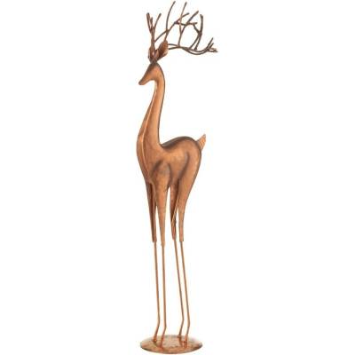 Měděná kovová dekorace jelen Deer S - 14*10*54 cm - J-Line by Jolipa