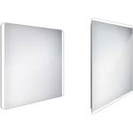 Nimco - Огледало за баня с LED подсветка, 80x70 см, заоблено, алуминий ZP 17003 (ZP 17003)