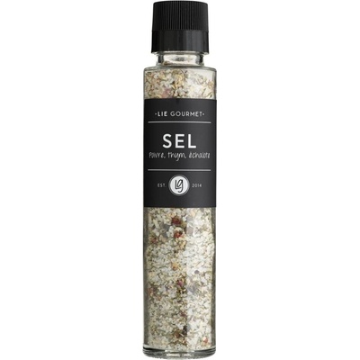 Lie Gourmet Сол с черен пипер, мащерка и шалот 190 г, с мелничка, Lie Gourmet (LIE119)