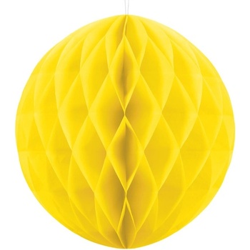 PartyDeco Хартиена Топка за Декорация, Жълта, 20см