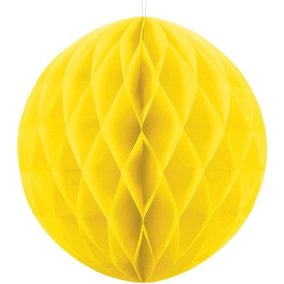 PartyDeco Хартиена Топка за Декорация, Жълта, 20см