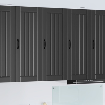 vidaXL Стенен шкаф LUCCA Черно 40 x 31 x 100 см Инженерна дървесина (885116)