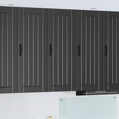 vidaXL Стенен шкаф LUCCA Черно 40 x 31 x 100 см Инженерна дървесина (885116)