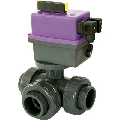 PVC Kulový el. třícestný ventil 50 mm CH-T (nové FIP-T)