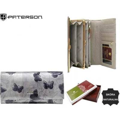 Peterson Dámská kožená peněženka PTN 42122-BF stříbrná v krabičce RFID