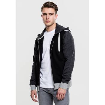 Urban Classics Мъжки суичър с цип в три цвята Urban Classics black/grey/charcoalUB-TB1817-01142 - Черен, размер S