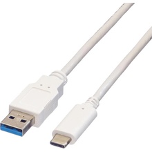 Value 11.99.9010 USB, USB 3.2 Gen1 (USB 3.0 / USB 3.1 Gen1) USB-A zástrčka, USB-C ™ zástrčka, 0,5m, bílý