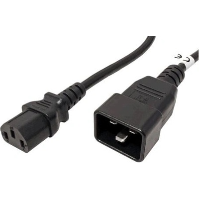 Síťový kabel propojovací PremiumCord, 230V, 10A, 1m, konektory IEC 320 C13 - IEC 320 C20