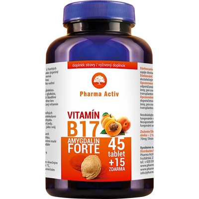 Pharma Activ Czech Vitamín B17 Forte Amygdalin 45 + 15 tablet