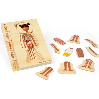 ΩBigjigs Toys Drevené puzzle Anatómia dievčaťa