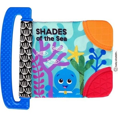 BABY EINSTEIN Knižka mäkká s hryzátkami a textúrami Shades of the Sea™, 0m+