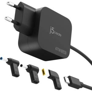 j5create Зарядно j5create 67W GaN PD USB-C Mini Charger с 4.5mm DC конвертори - JUP1565DCE3A-EN (JUP1565DCE3A-EN)
