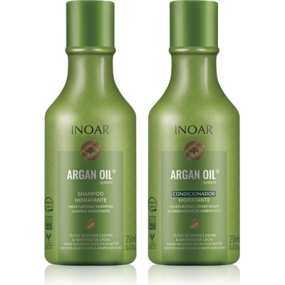 INOAR Argan Oil System hydratační šampon 250 ml + hydratační kondicionér 250 ml