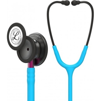 3M Littmann Classic III Turquoise, Smoke Finish - Pink Stem - 5872