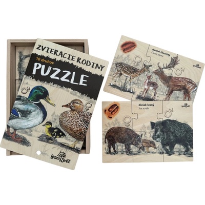 Lesní svět Puzzle Zvieracie rodinky 20 x 12 dielov