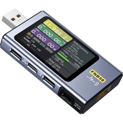 Fnirsi FNB58 Bluetooth USB мултиметър, USB тестер с детекция на протоколи за зареждане (FNB58 BT)