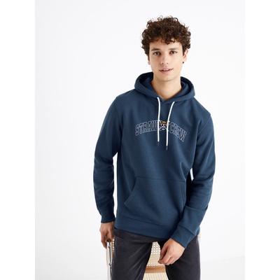 Celio Синя мъжка едноцветна качулка Celio Celio | Sin | МЪЖЕ | XXS
