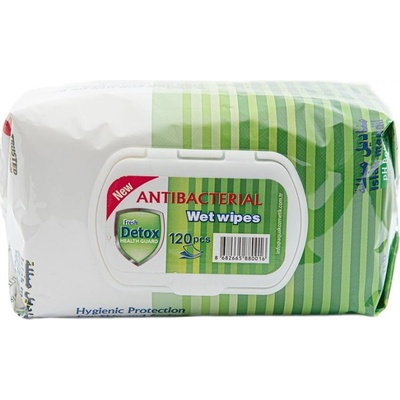 DETOX antibakteriálne vlhčené obrúsky 120 ks