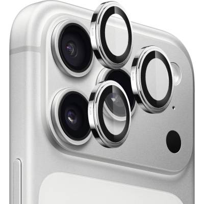 Blueo Протектор - Камера за iPhone 17 Pro / iPhone 17 Pro Max - Син - Сапфирено кристално оригинално стъкло - Сребрист