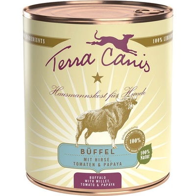 Terra Canis Classic buvol s jáhlami rajčaty a papájou 12 x 800 g