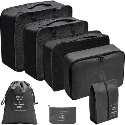 Livefy cestovný set organizérov LuxePack 7 ks čierny
