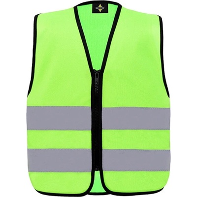 Korntex Aalborg detská bezpečnostná vesta so zipsom KX201 Lime Green