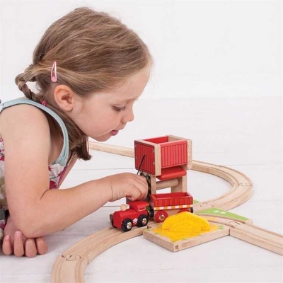 Bigjigs Rail vláčkodráha Veža s pieskom