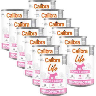 Calibra Dog Life Puppy & Junior Chicken 12x400g
