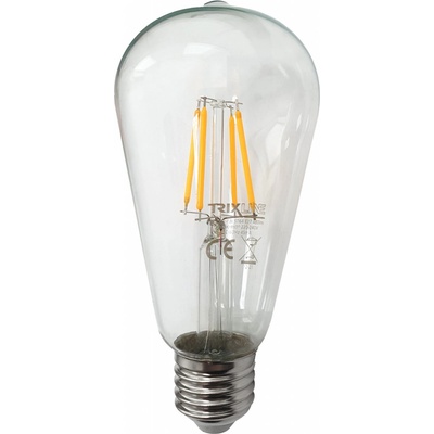 Trixline Dekorační LED žárovka FILAMENT 4W 480lm ST64 E27 teplá bílá