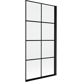 Mexen Mist параван за вана 1-крило десен 90 x 150 см, черна решетка, черен - 8A9-090-001-70-77-P (8A9-090-001-70-77-P)