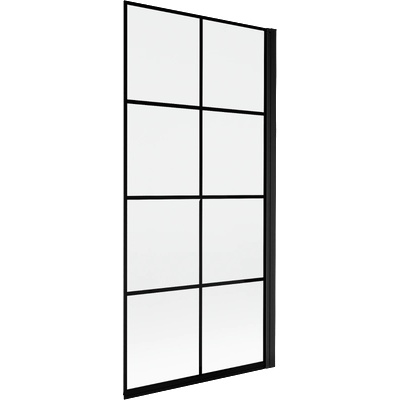 Mexen Mist параван за вана 1-крило десен 90 x 150 см, черна решетка, черен - 8A9-090-001-70-77-P (8A9-090-001-70-77-P)