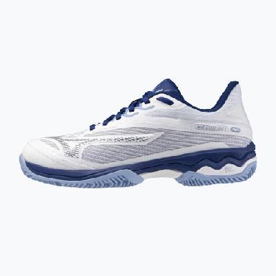 Дамски обувки за тенис Mizuno Wave Exceed Light 2 CC white/ bellwether blue/ bel air blue