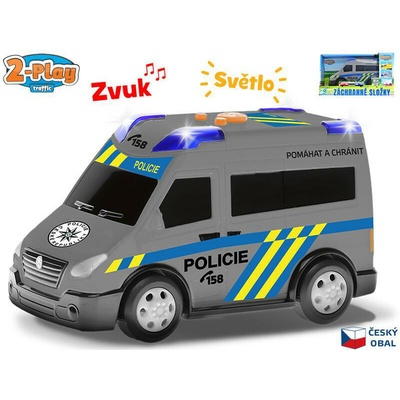 2-Play Traffic Auto polícia CZ design 13,5 cm voľný chod so svetlom a zvukom