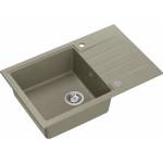 Quadron Pop Peter 111 вградена мивка от композитен материал, тъмнобежова, 78x50 см (HCQP7850ST) Мивка за вграждане
