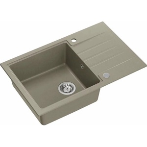 Quadron Pop Peter 111 вградена мивка от композитен материал, тъмнобежова, 78x50 см (HCQP7850ST) Мивка за вграждане