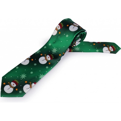 Saténová vánoční kravata 2 zelená – Sleviste.cz