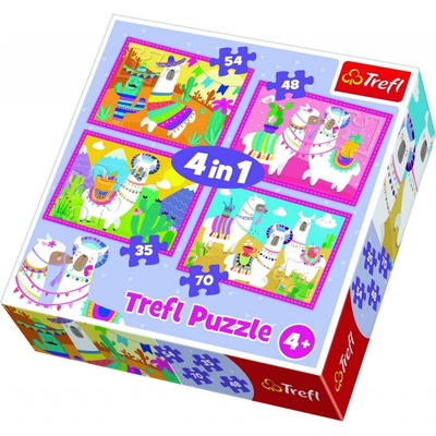 Trefl Veselé lamy 4v1 35,48,54,70 dílků