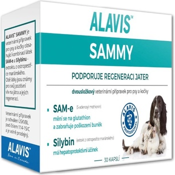 Alavis Sammy prípravok na podporu regenerácie pečene pre psy a mačky 30 tbl