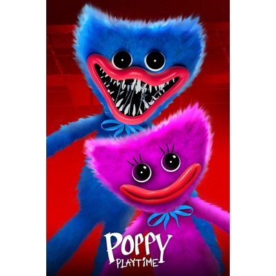 Halantex Fleecová deka Poppy Playtime motiv Huggy Wuggy a Kissy Missy