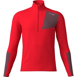Löffler Мъжки вълнен пуловер Löffler Midlayer Tech-Merino Merino longsleeve - Red - размер 56 (EU) (005-6477-0416)