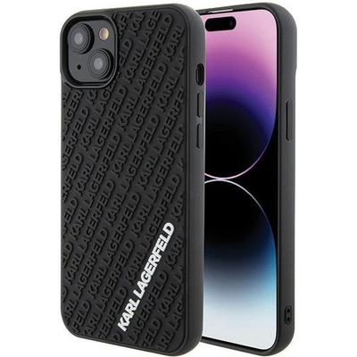 KARL LAGERFELD Кейс Karl Lagerfeld 3D Rubber Multi Logo за iPhone 15 Plus, черен (3666339164324)