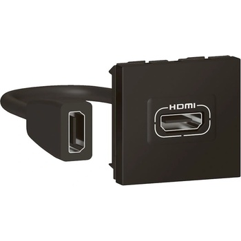 Legrand Розетка HDMI 2 мод. с кабел 15см. цвят Черен Mosaic - 079479L (079479L)