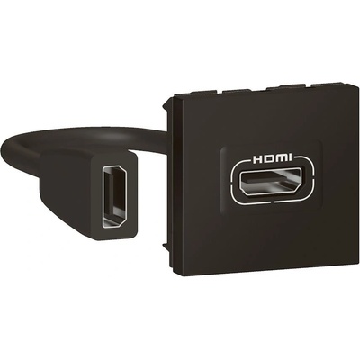 Legrand Розетка HDMI 2 мод. с кабел 15см. цвят Черен Mosaic - 079479L (079479L)