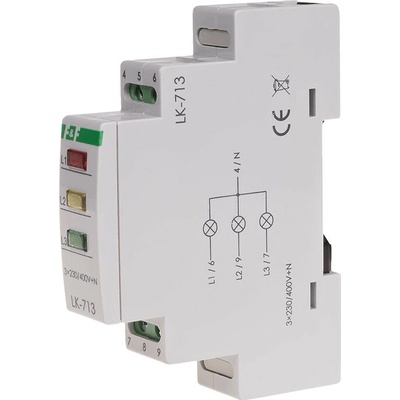 LK-713 K - Signálka, 1x zelená + 1x žltá + 1x červená LED, 3x 230V