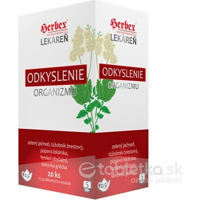 HERBEX Lekáreň ODKYSLENIE organizmu bylinná zmes 20 x 3 g